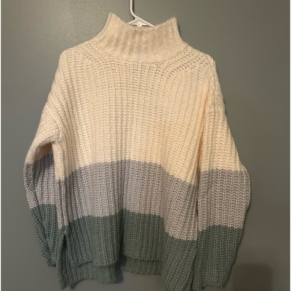 - Ann Taylor Colorblock Turtleneck Sweater size medium